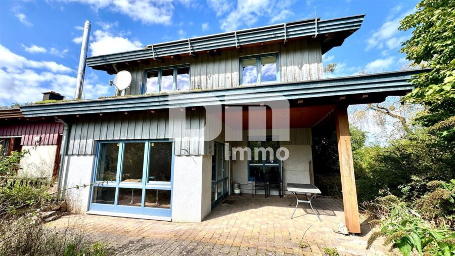 Zwei hochwertige Premium Doppelhaushälften im Paket auf großem Gewerbegrundstück - Haus 1 Rückansicht Terrasse